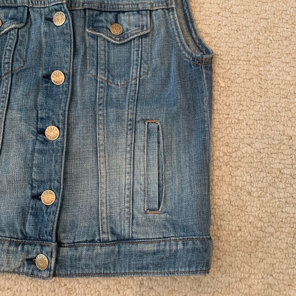 J. CREW Classic Denim Vest Size X-Small - Picture 9 of 12